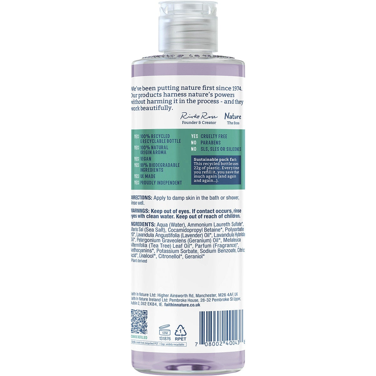 FAITH IN NATURE Body Wash Soothing Lavender & Geranium 400ml - Cutprice Online