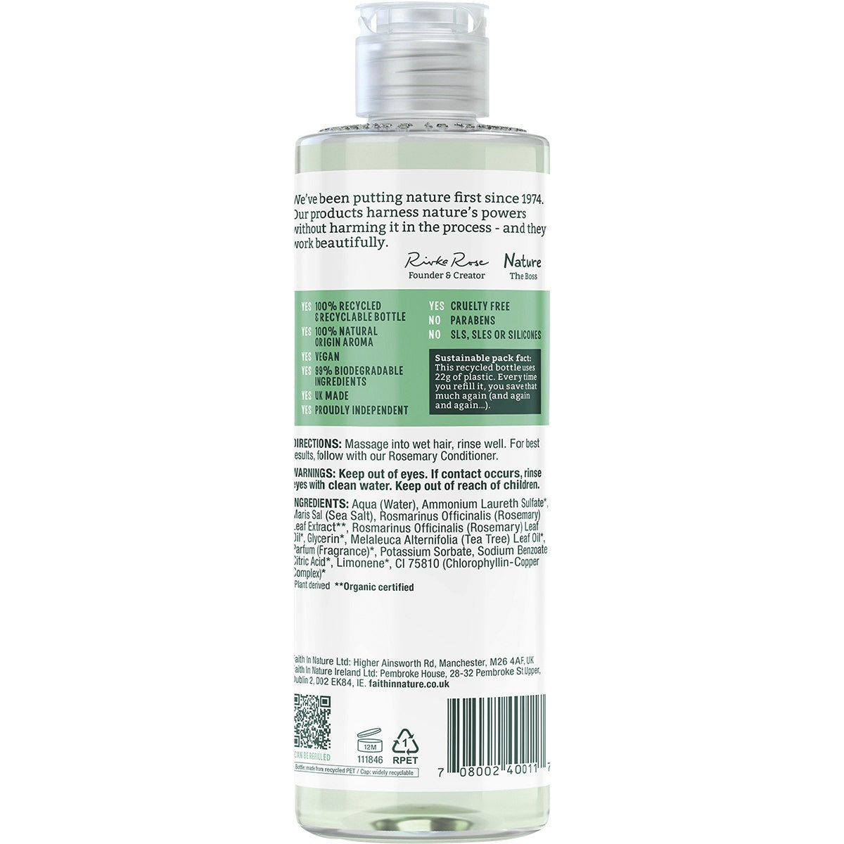 FAITH IN NATURE Shampoo Balancing Rosemary 400ml - Cutprice Online