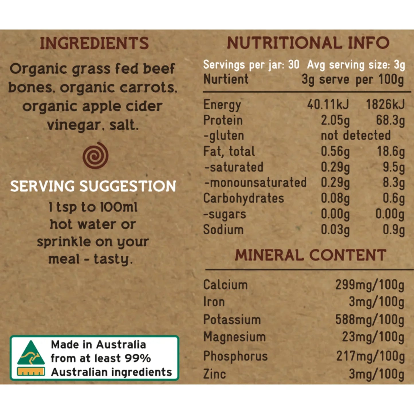 Broth Of Life Organic Dehydrated Beef Broth Fodmap Friendly 90GM - Cutprice Online