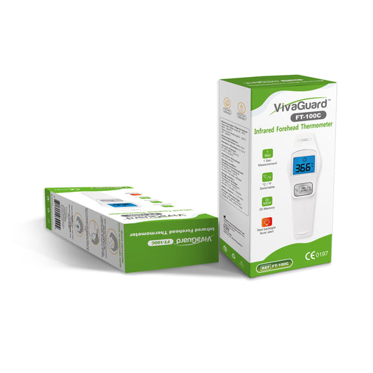 VivaGuard Digital Infrared Forehead Thermometer FT-100C *Non-contact/Touchless* - Cutprice Online