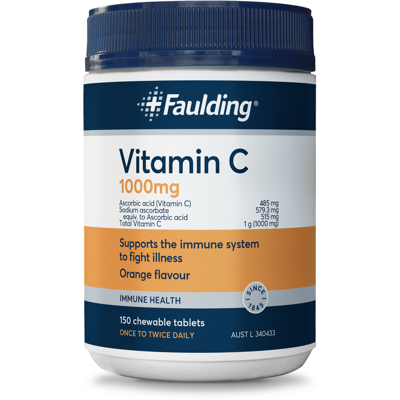 Faulding Remedies Vitamin C 1000mg Chewable 150 Tabs - Cutprice Online