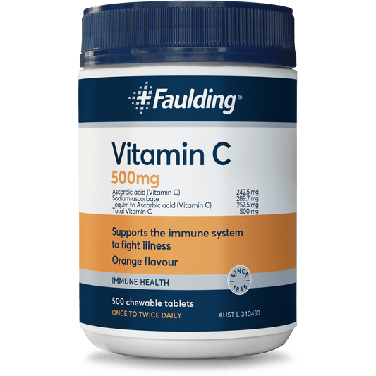 Faulding  Vitamin C 500mg Chewable 500 Tabs - Cutprice Online