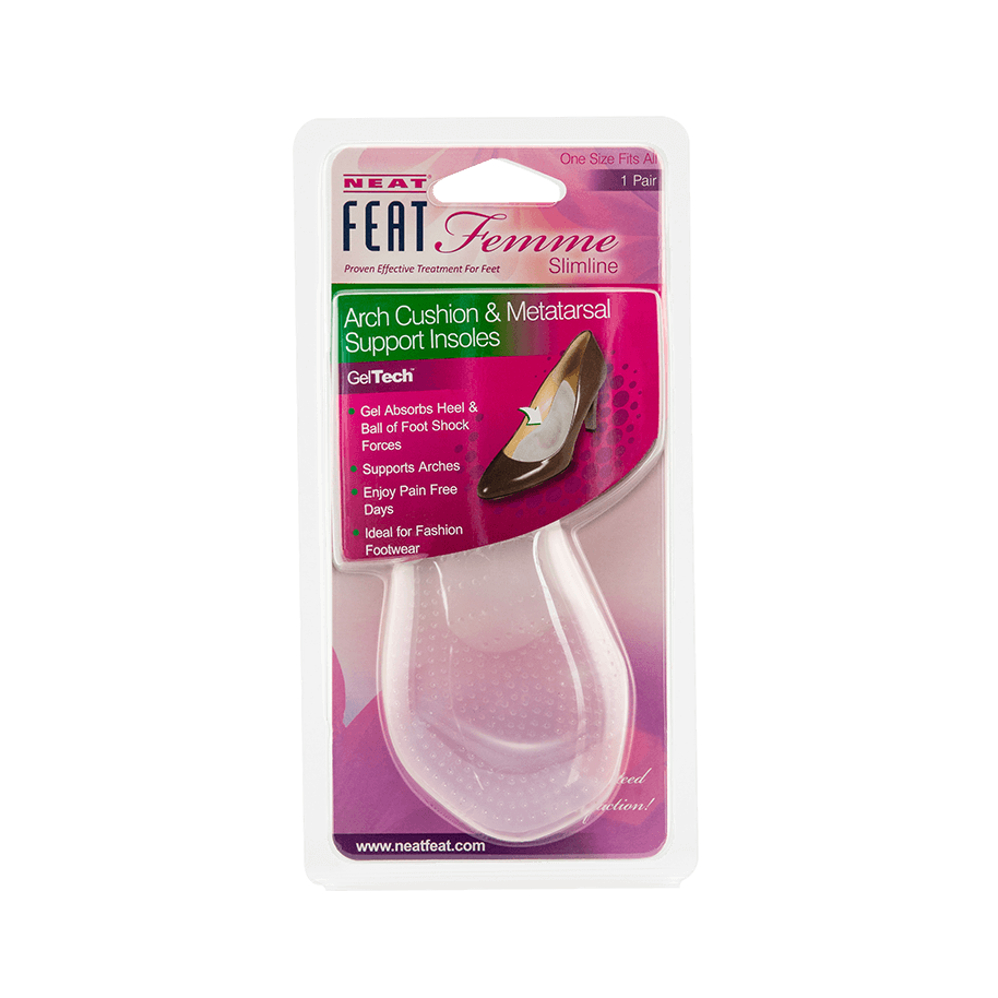 Neat Feat Femme Slimline Gel Arch Cushion & Metatarsal Insoles - Cutprice Online