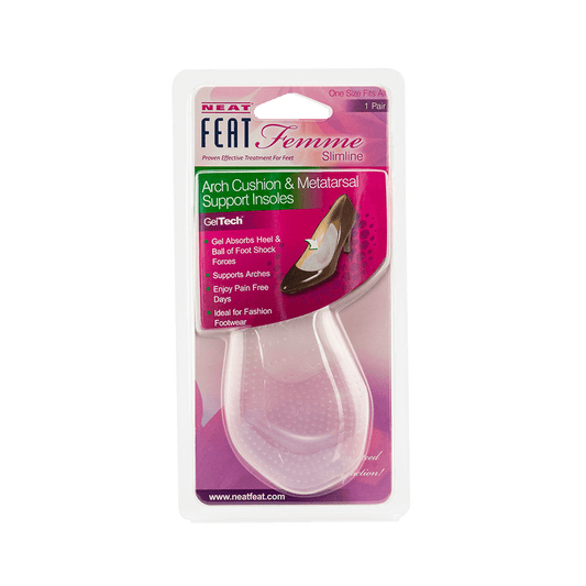 Neat Feat Femme Slimline Gel Arch Cushion & Metatarsal Insoles - Cutprice Online