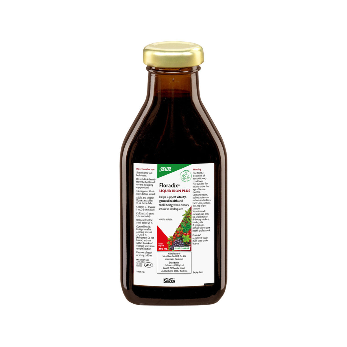 Floradix (by Salus) Liquid Iron Plus Oral Liquid 250ml - Cutprice Online