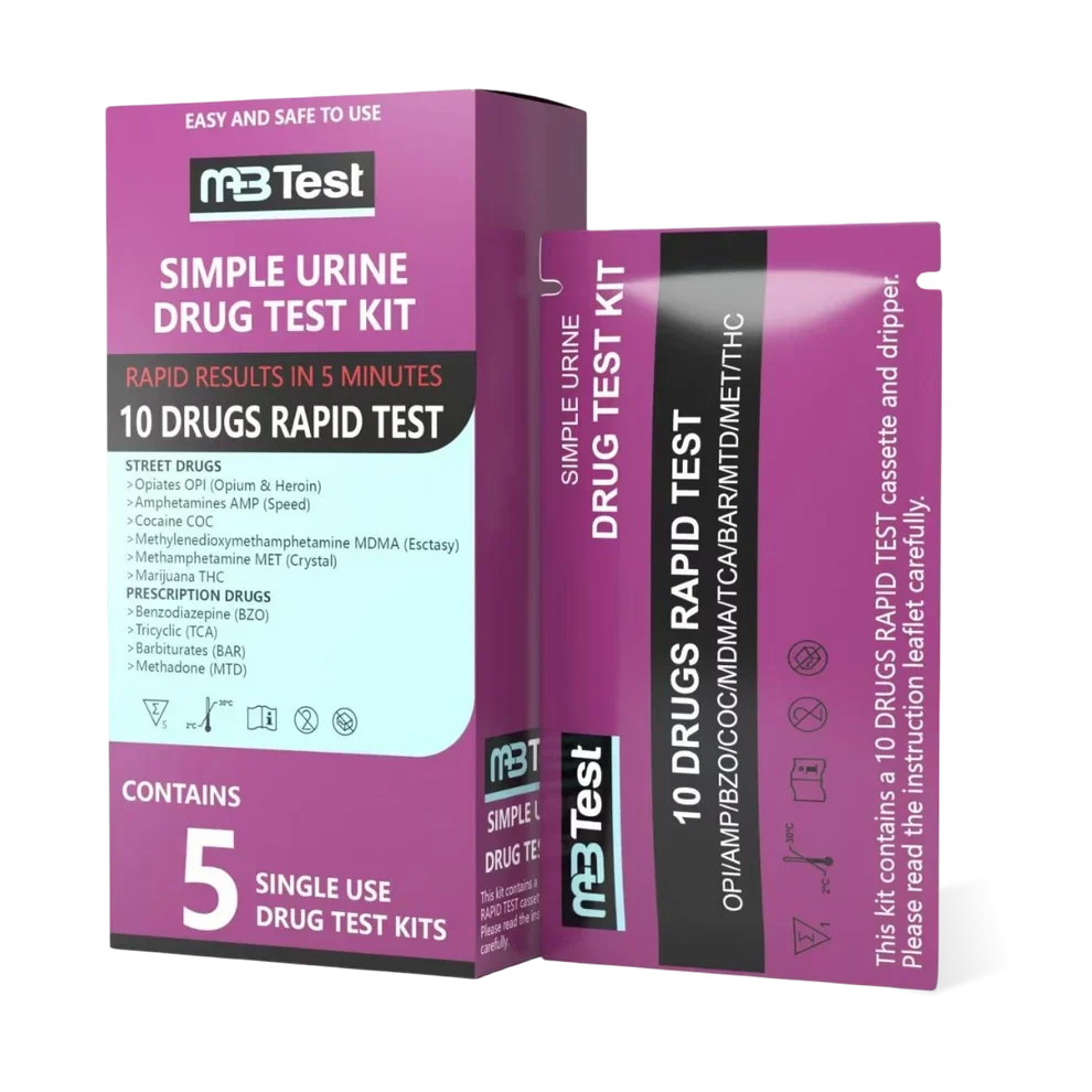 MBTest 10 Drugs Urine Test Kit 5 Pack