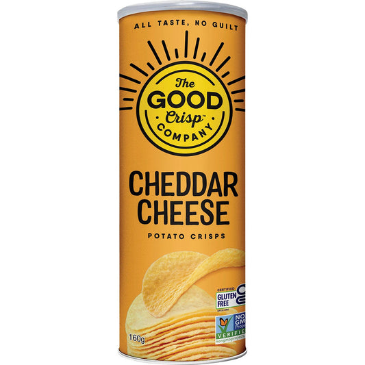 THE GOOD CRISP COMPANY Potato Crisps Cheddar Cheese 8x160g THE GOOD CRISP COMPANY