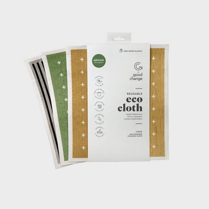 GOOD CHANGE STORE Eco Cloth Medium X3 (3 Designs Per Pack) 1 GOOD CHANGE STORE