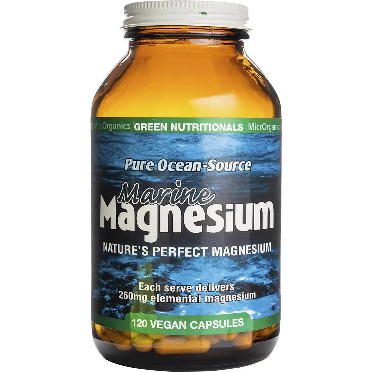 Green Nutritionals Marine Magnesium Vegan Capsules (260mg) 120 GREEN NUTRITIONALS
