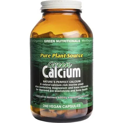 Green Nutritionals Green Calcium Vegan Capsules (600mg) 240 GREEN NUTRITIONALS