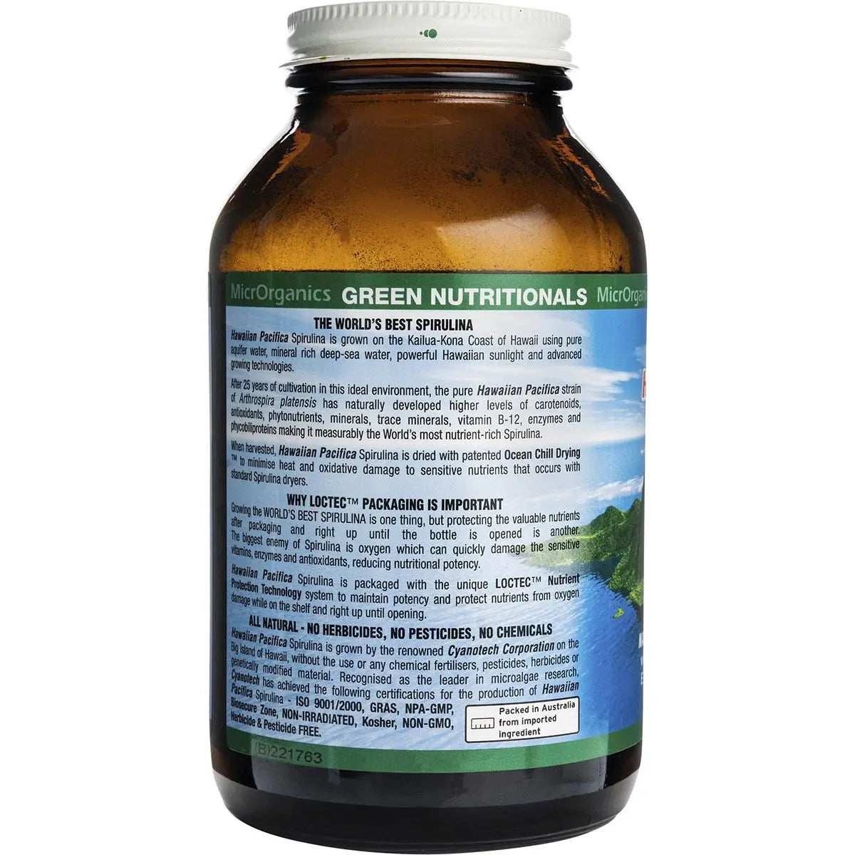 Green Nutritionals Mountain Organic Spirulina Tablets (500mg) 200 GREEN NUTRITIONALS