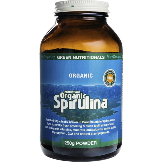 GREEN NUTRITIONALS Mountain Organic Spirulina Powder 250g GREEN NUTRITIONALS
