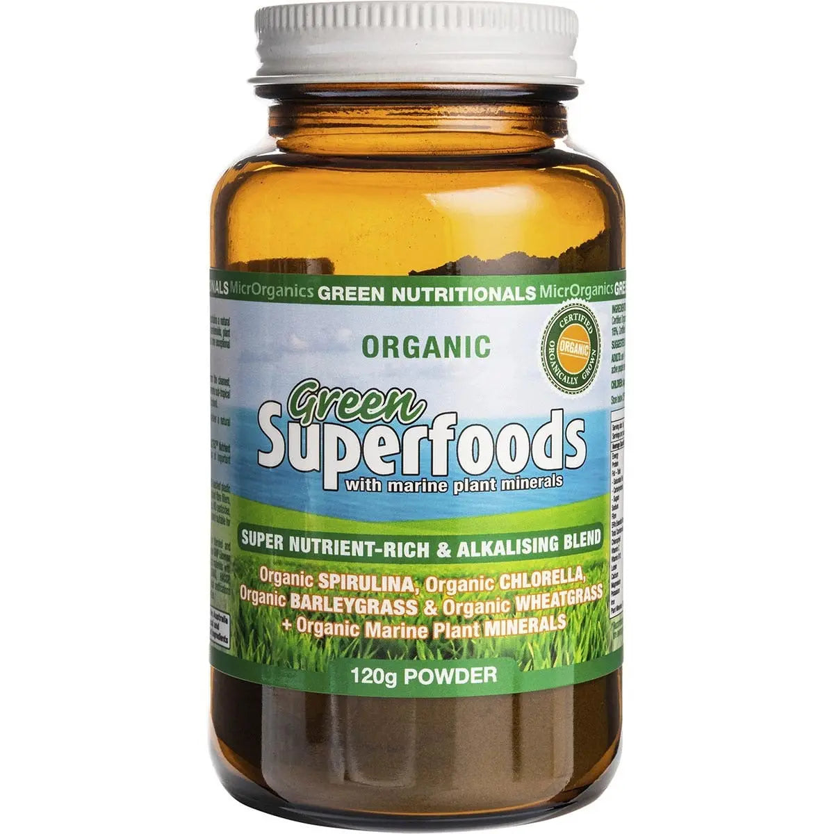 Green Nutritionals Organic Green Superfoods Powder 120g GREEN NUTRITIONALS