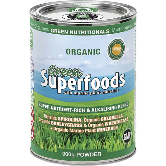 Green Nutritionals Organic Green Superfoods Powder 900g GREEN NUTRITIONALS