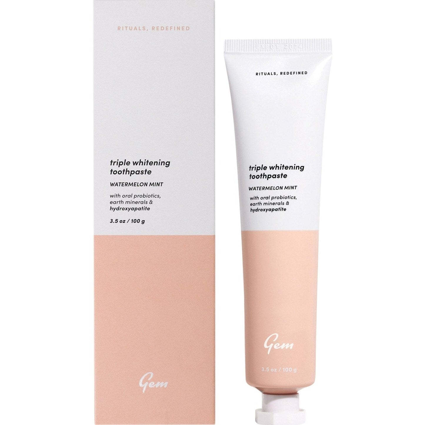GEM Toothpaste Triple Whitening Watermelon Mint 100g GEM