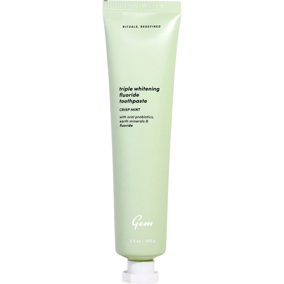 GEM Toothpaste Triple Whitening Fluoride Crisp Mint 100g GEM