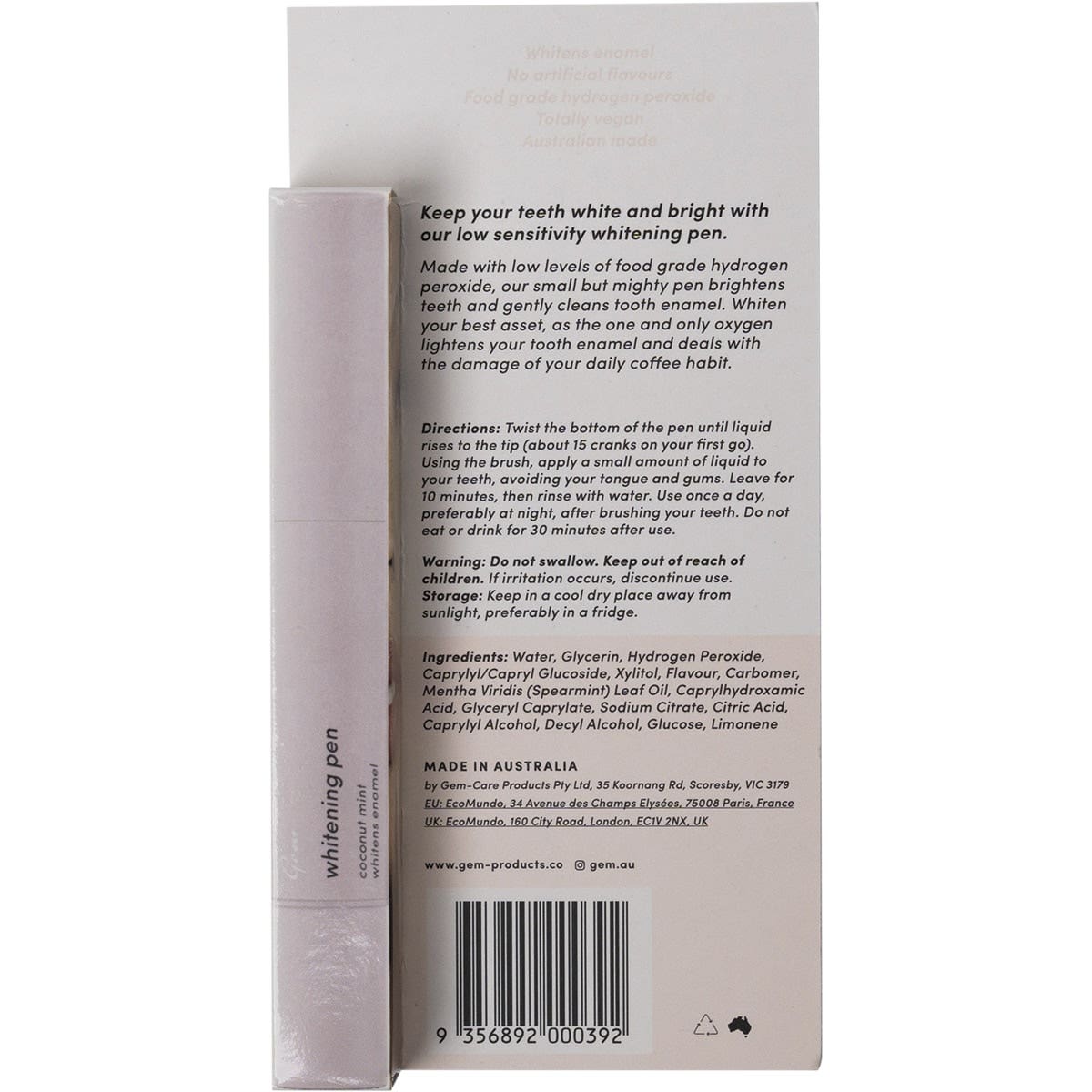 GEM Whitening Pen Coconut Mint 4ml GEM
