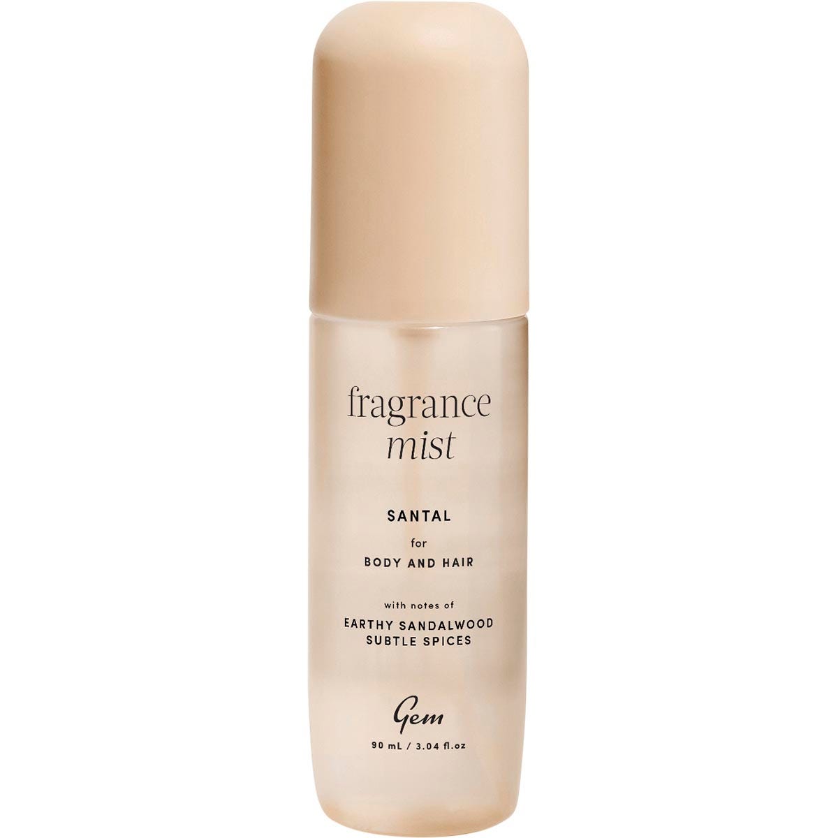 Gem Fragrance Mist For Body & Hair Santal 90ml
