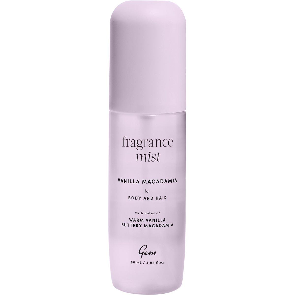 Gem Fragrance Mist For Body & Hair Vanilla Macadamia 90ml