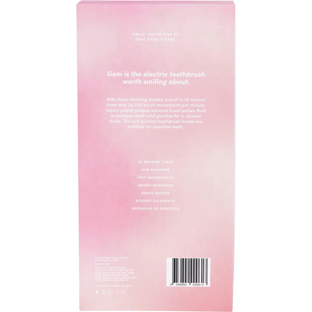 GEM Electric Toothbrush Coconut 1 GEM