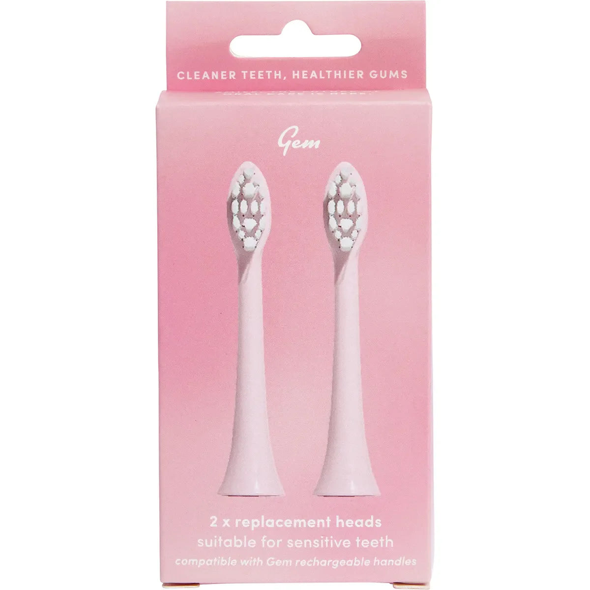 GEM Electric Toothbrush Replacement Heads Coconut 2pk GEM