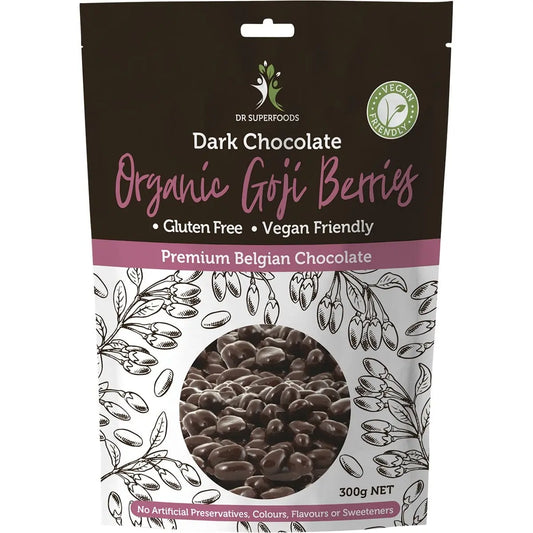 DR SUPERFOODS Goji Berries Organic - Dark Chocolate 300g DR SUPERFOODS