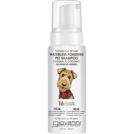 GIOVANNI Waterless Foaming Pet Shampoo Professional Pet Care 236ml GIOVANNI