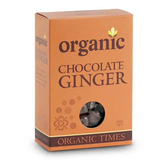 ORGANIC TIMES Milk Chocolate Ginger 150g ORGANIC TIMES