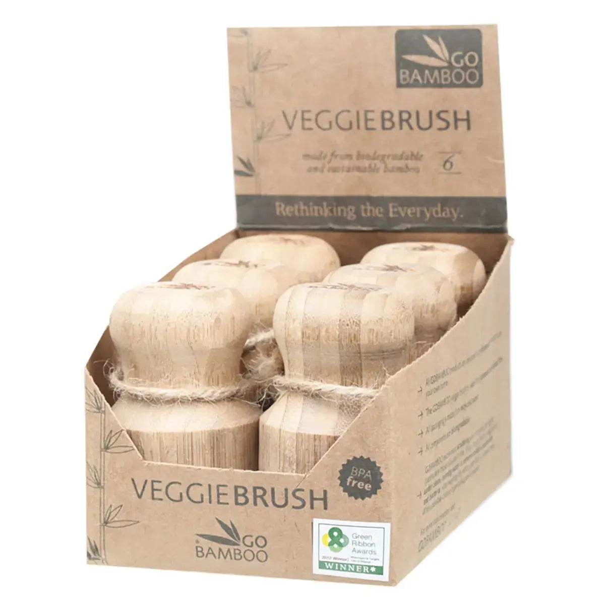 Go Bamboo Veggie Brush 100% Biodegradable 1 GO BAMBOO