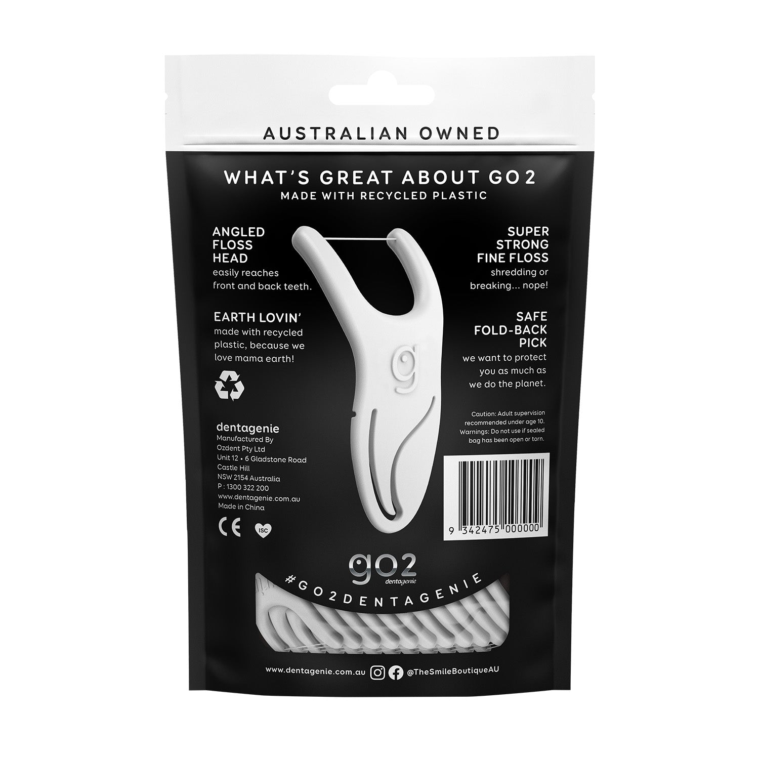 GO2 Dentagenie MOLAR Flosspyx Minty 36pk - Cutprice Online