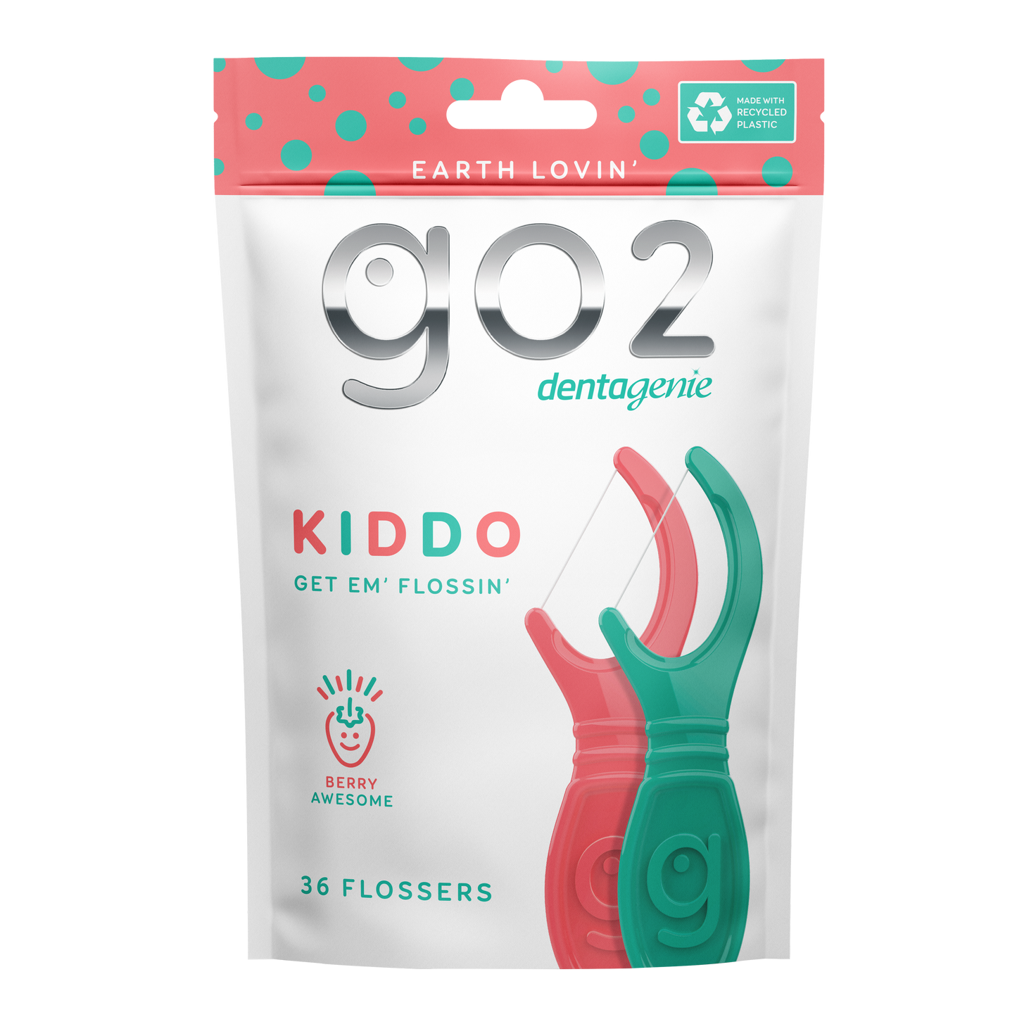 Go2 Dentagenie Kiddo Get Em Flossin Flossers Berry 36 Pack - Cutprice Online