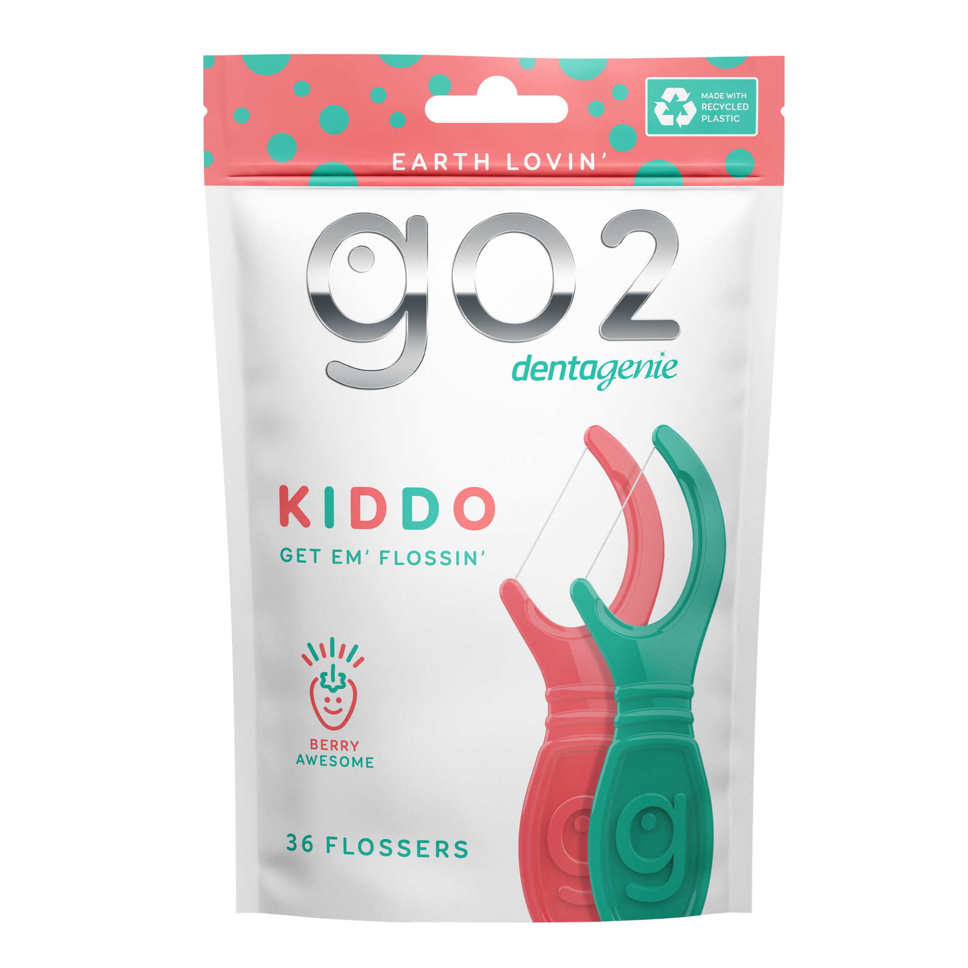 Go2 Dentagenie Kiddo Get Em Flossin Flossers Berry 36 Pack - Cutprice Online