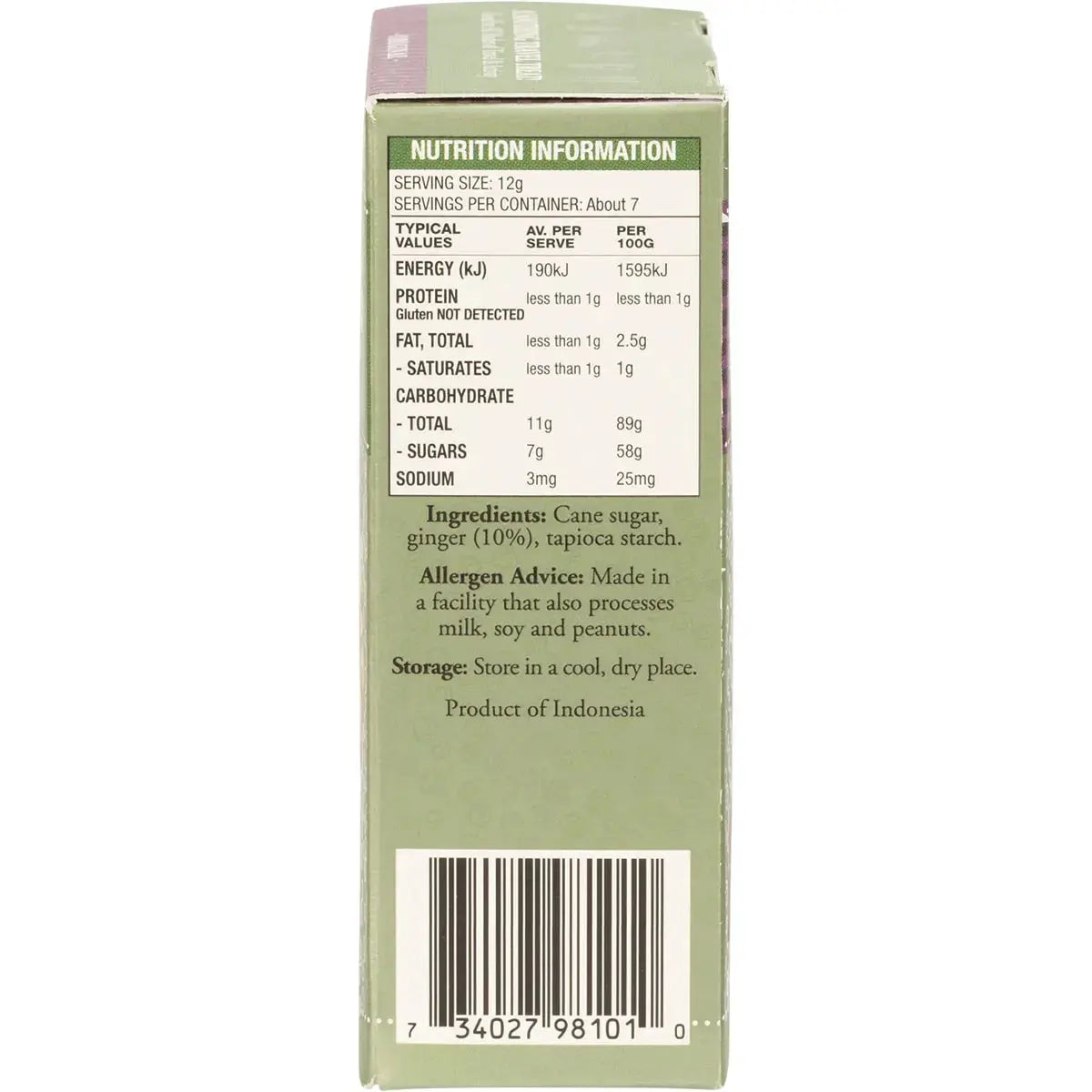 THE GINGER PEOPLE Gin Gins Ginger Candy Chewy - Original 12x 84g THE GINGER PEOPLE