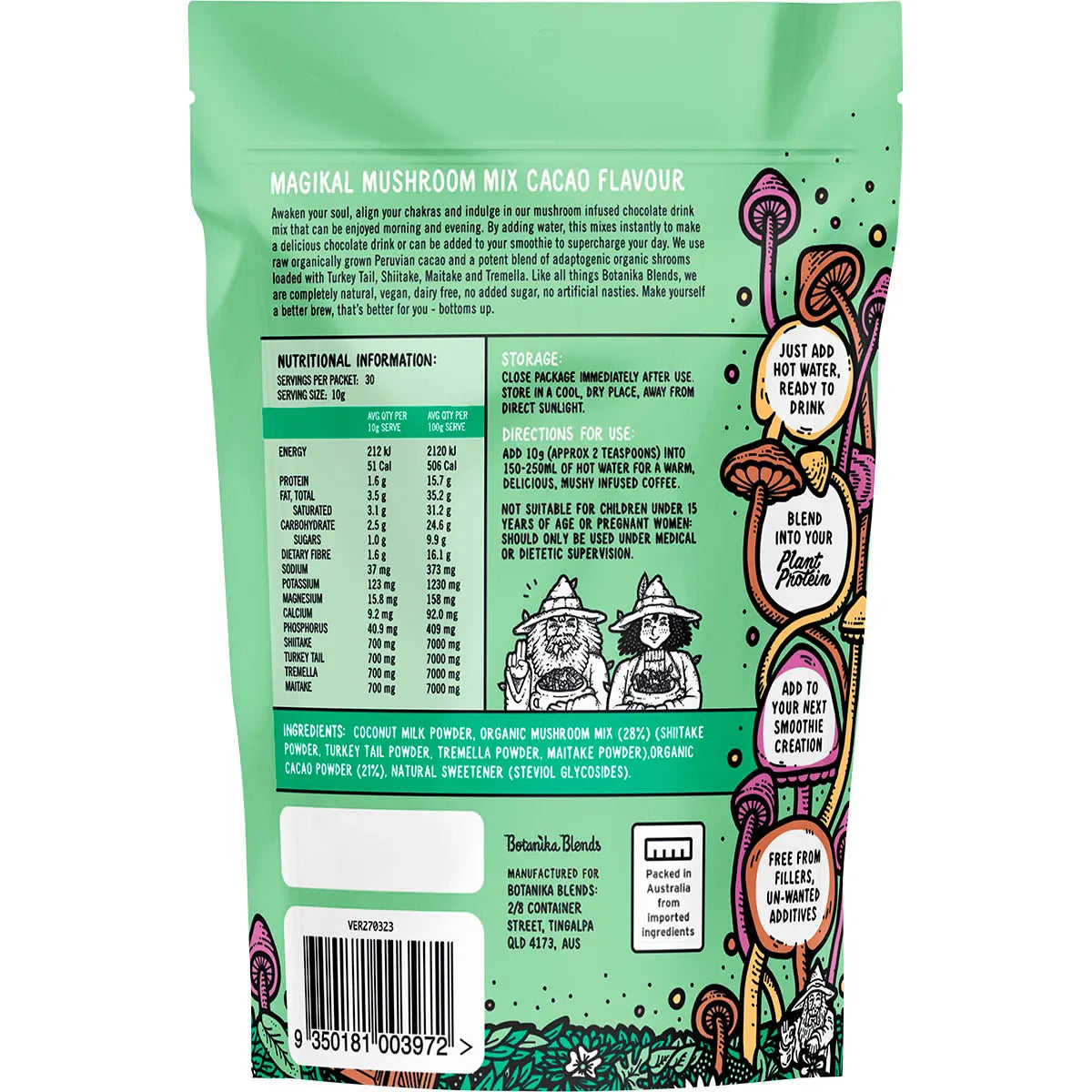 Botanika Blends Magikal Mushroom Mix Cacao 300g BOTANIKA BLENDS