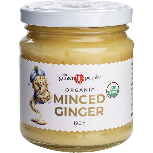 THE GINGER PEOPLE Minced Ginger Organic 190g THE GINGER PEOPLE