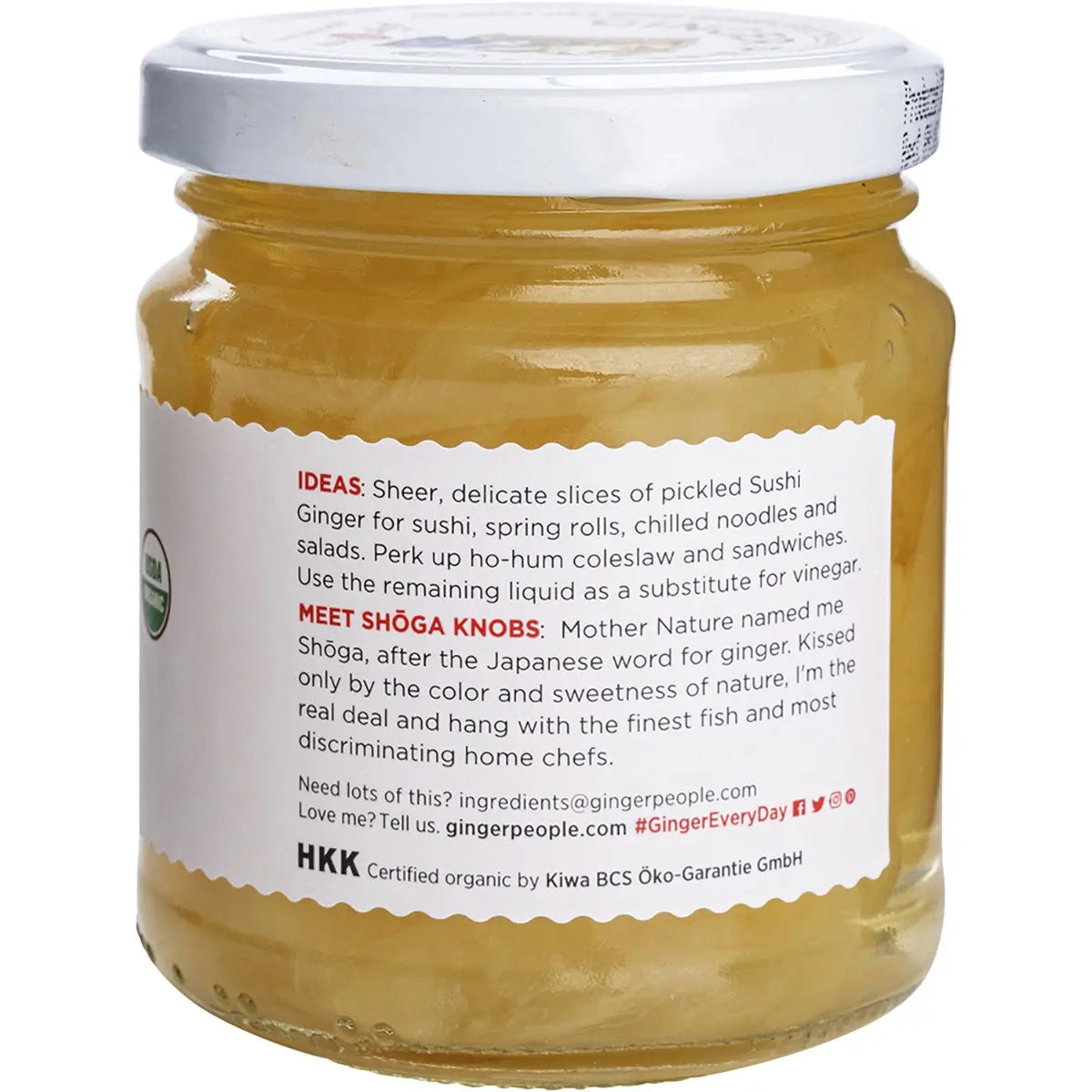 The Ginger People Sushi Ginger Organic 190g THE GINGER PEOPLE