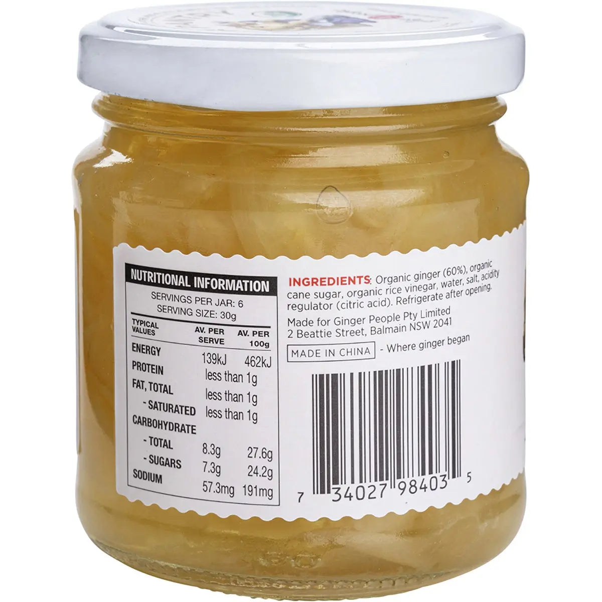 The Ginger People Sushi Ginger Organic 190g THE GINGER PEOPLE