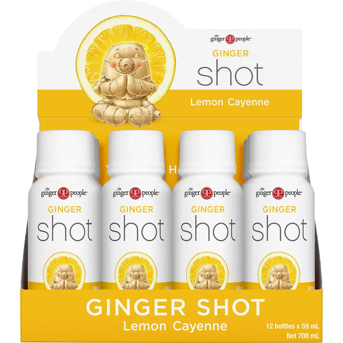 THE GINGER PEOPLE Ginger Shot Lemon & Cayenne 60ml 12PK THE GINGER PEOPLE