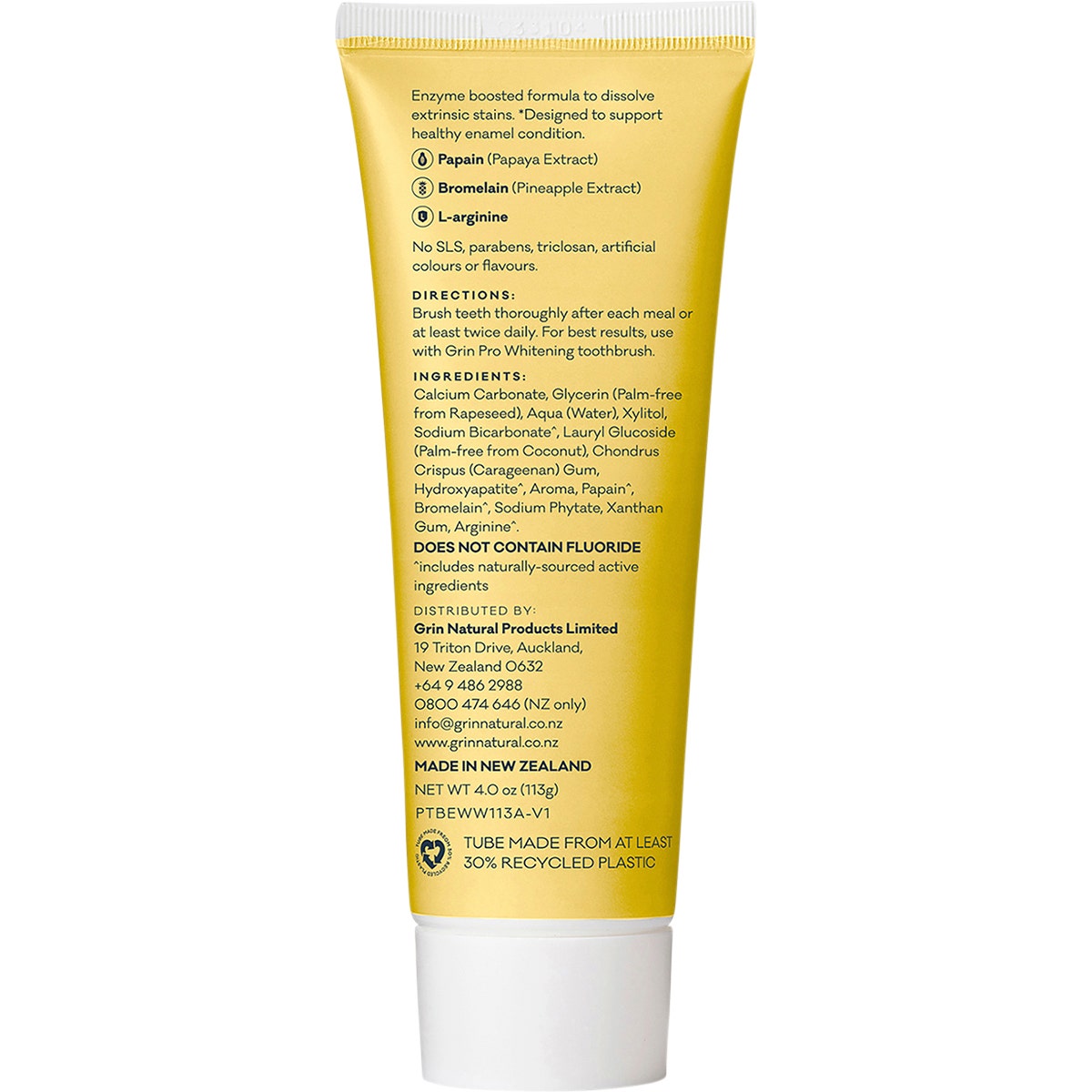 Grin Pro Toothpaste Enzyme Whitening Nano-Hydroxyapatite 113g - Cutprice Online