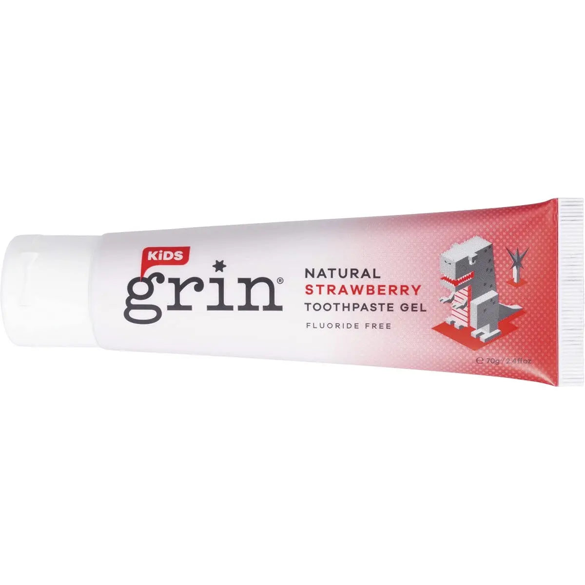 Grin Natural Strawberry Kid's Toothpaste (Fluoride Free) 70g GRIN