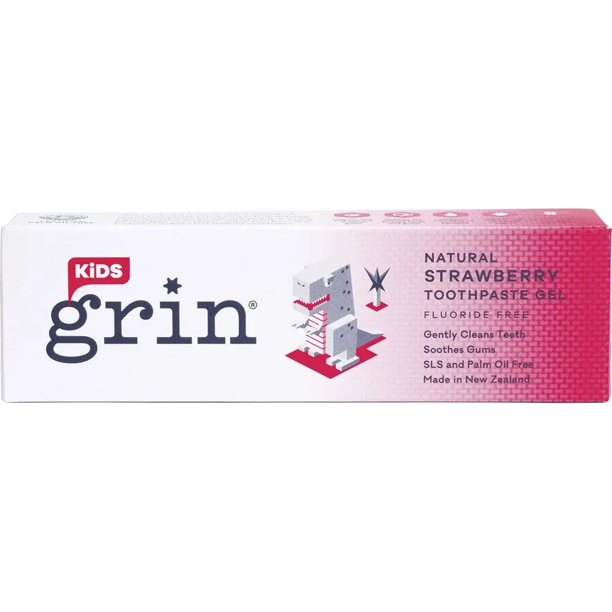 Grin Natural Strawberry Kid's Toothpaste (Fluoride Free) 70g GRIN