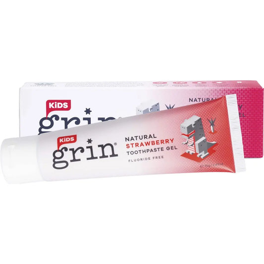 Grin Natural Strawberry Kid's Toothpaste (Fluoride Free) 70g GRIN