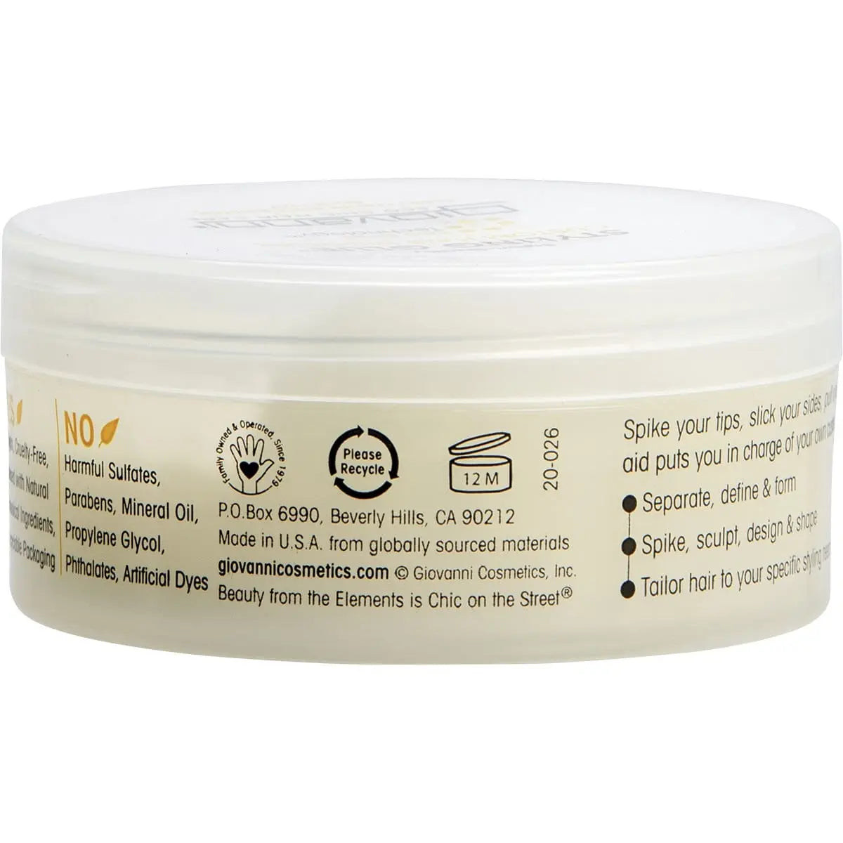 GIOVANNI Hair Styling Glue Custom Hair Modeler 57g GIOVANNI