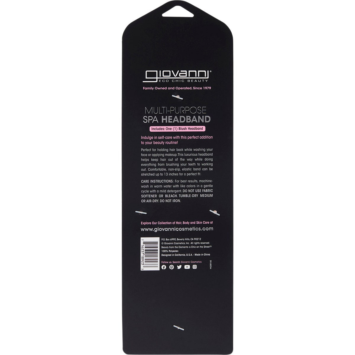 GIOVANNI SPA Headband Multi-Purpose Blush - Cutprice Online