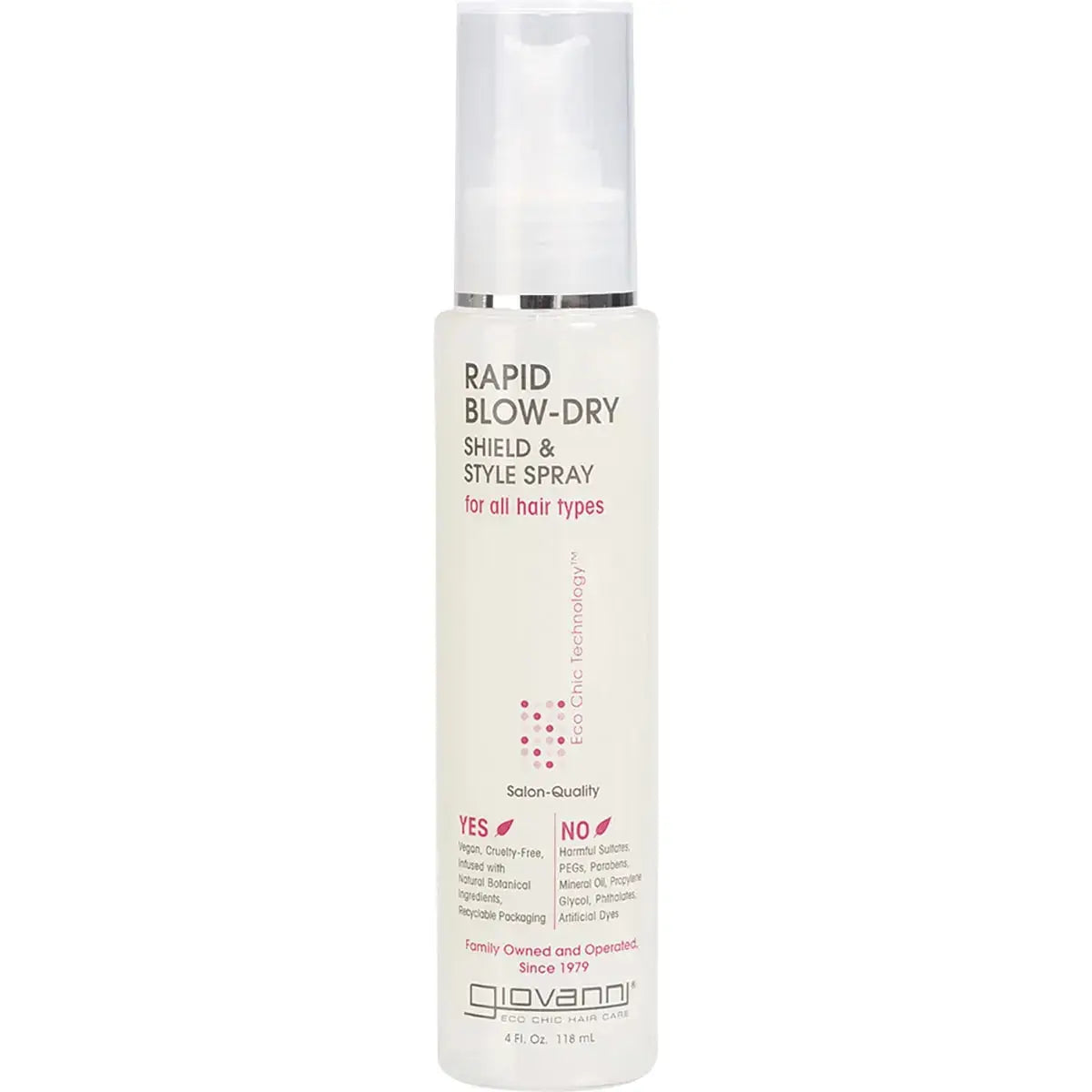 GIOVANNI Hair Shield & Style Spray Rapid Blow-Dry 118ml GIOVANNI