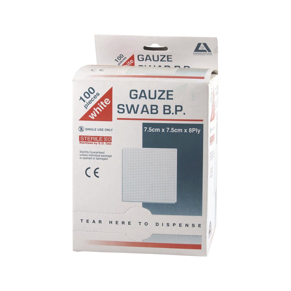 Gauze Swabs Sterile (7.5 x 7.5cm) 8ply x 100 Pack - Cutprice Online