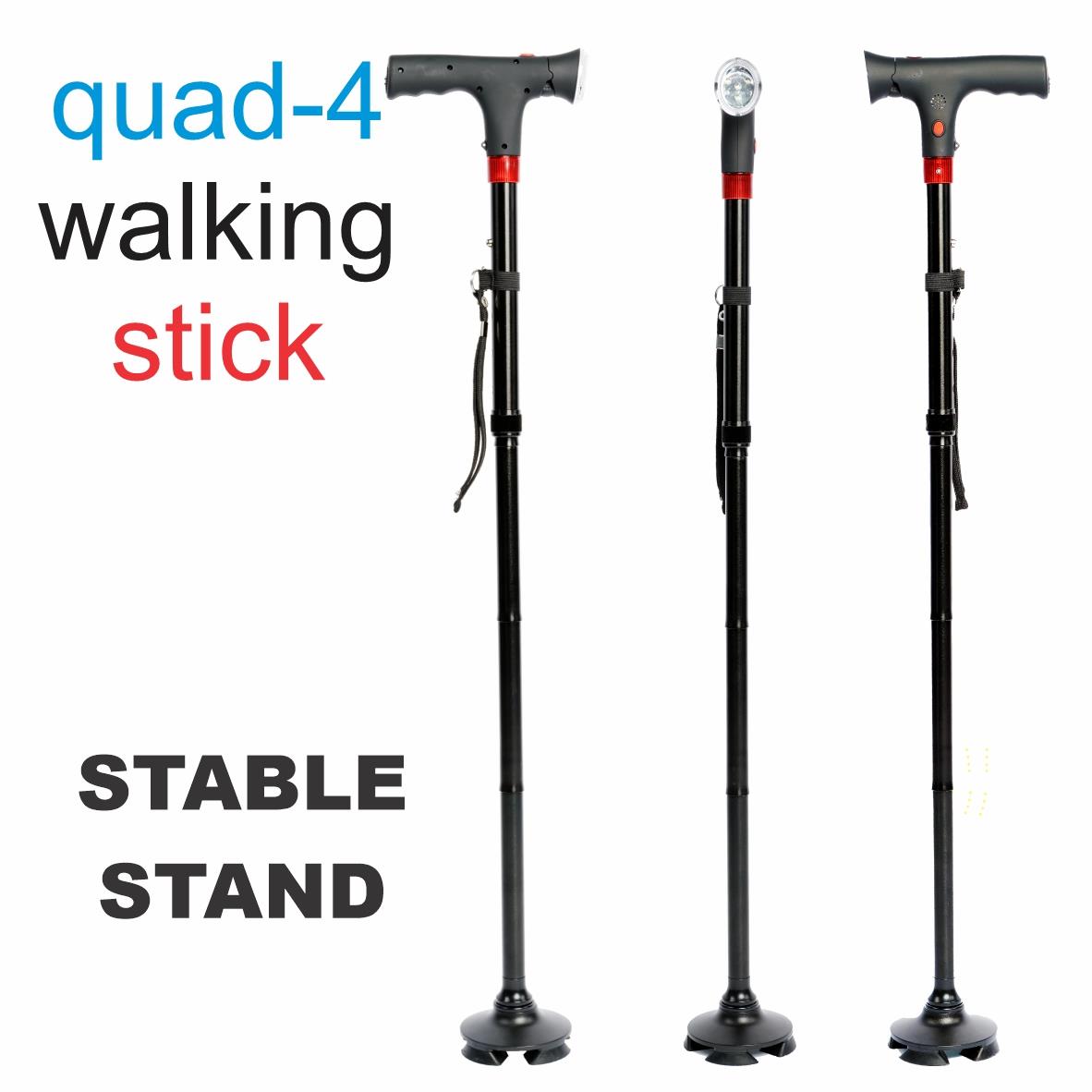 Bodyassist Premium Quad-4 Walking Stick Adult