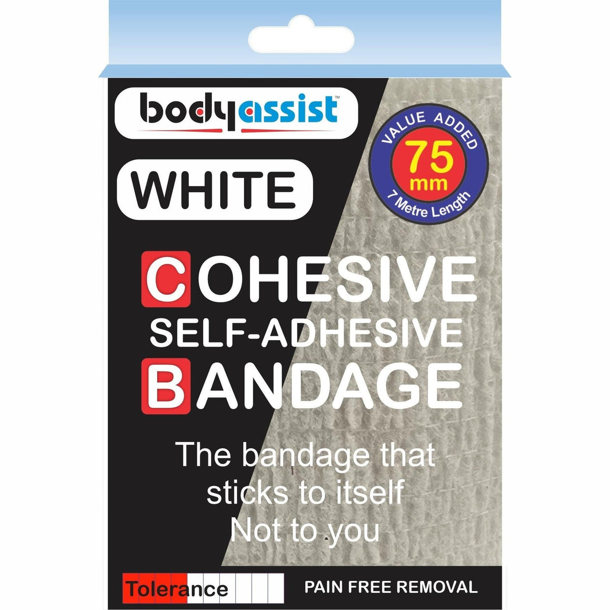 Bodyassist Cohesive Bandage 75mm x 7metre
