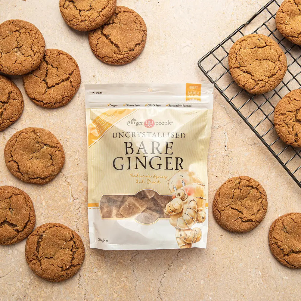 THE GINGER PEOPLE Uncrystallised Bare Ginger 200g THE GINGER PEOPLE