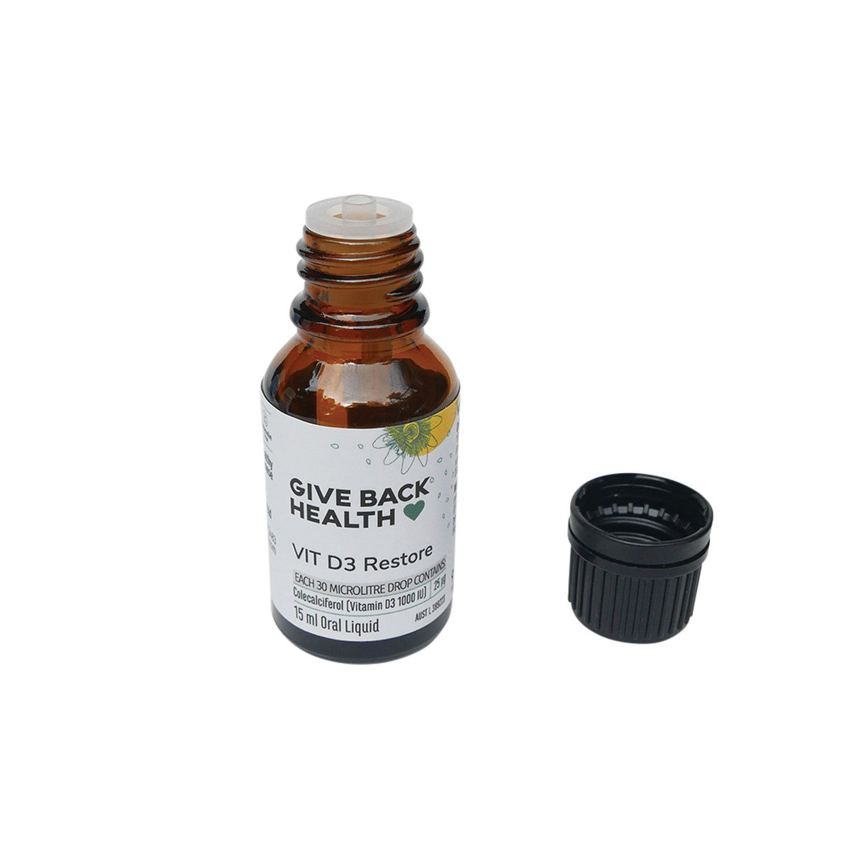Give Back Health VIT D3 Restore Oral Liquid 15ml - Cutprice Online
